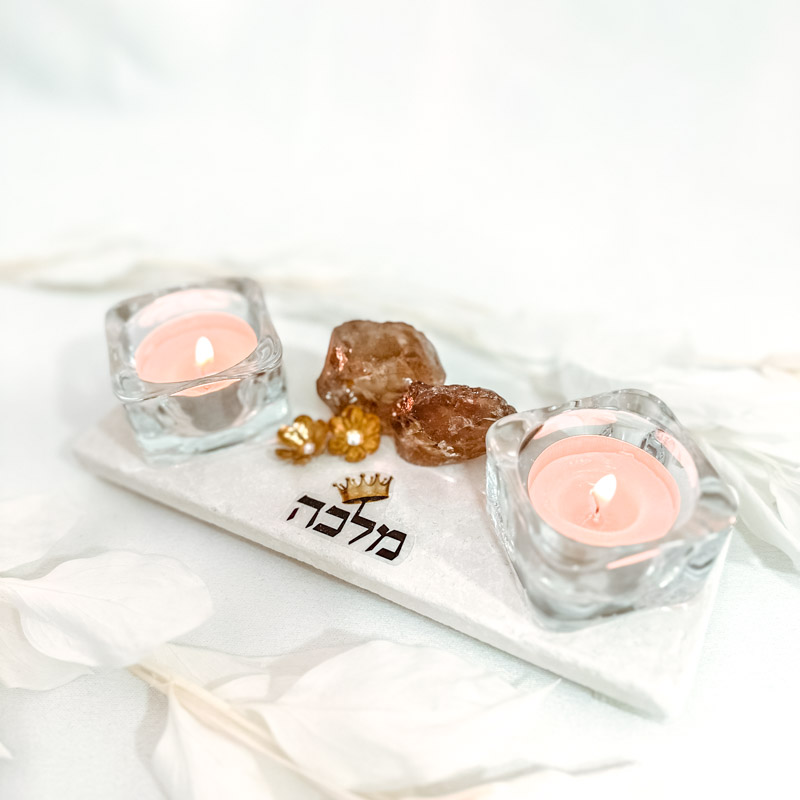 פמוט סמוקי קוורץ- מלכה