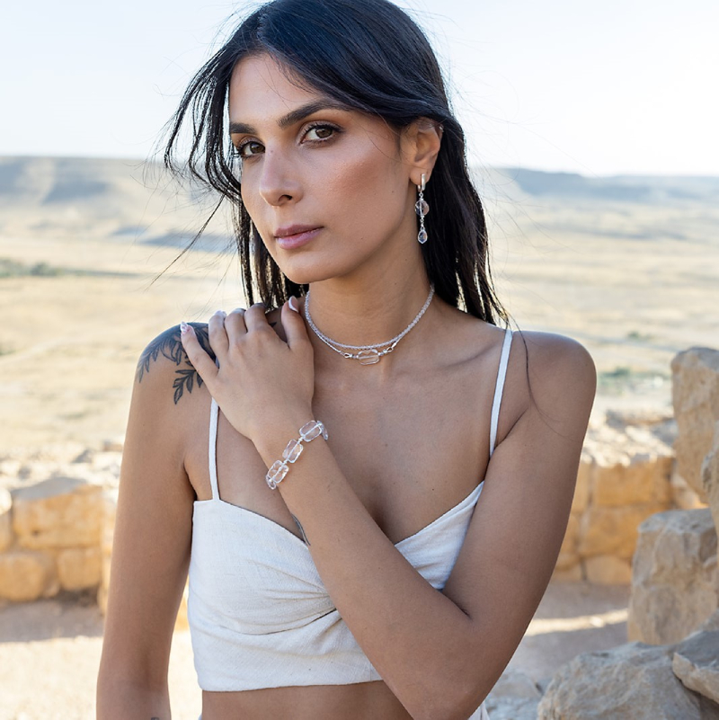 צמיד קוורץ ריבועים