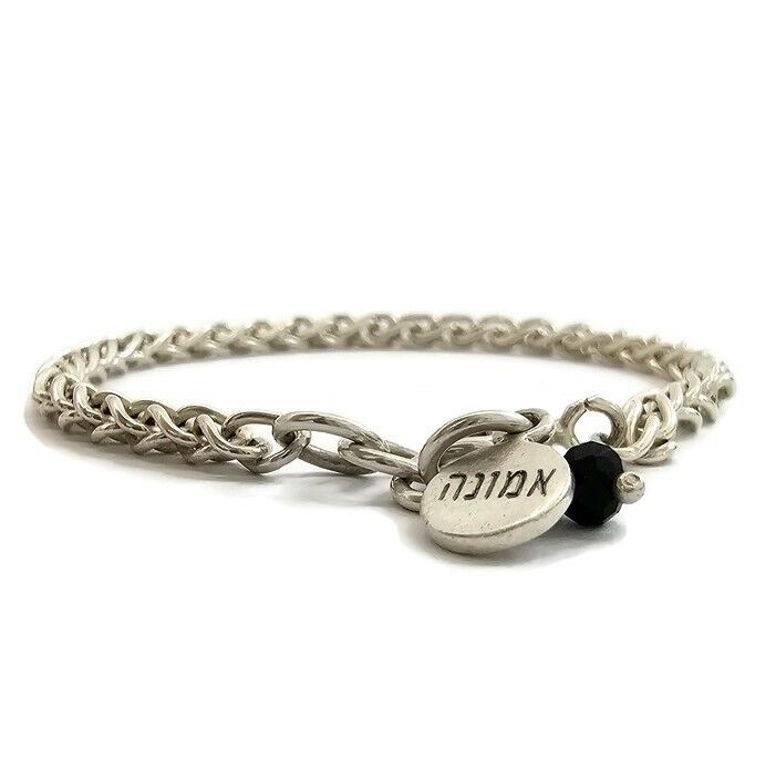 צמיד כסף צרוף ואבן חן - רפונזל