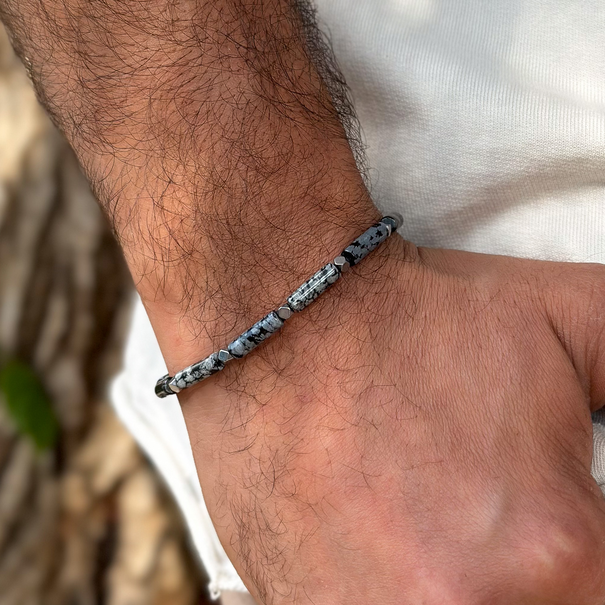 צמיד אובסידיאן והמטייט - גולן