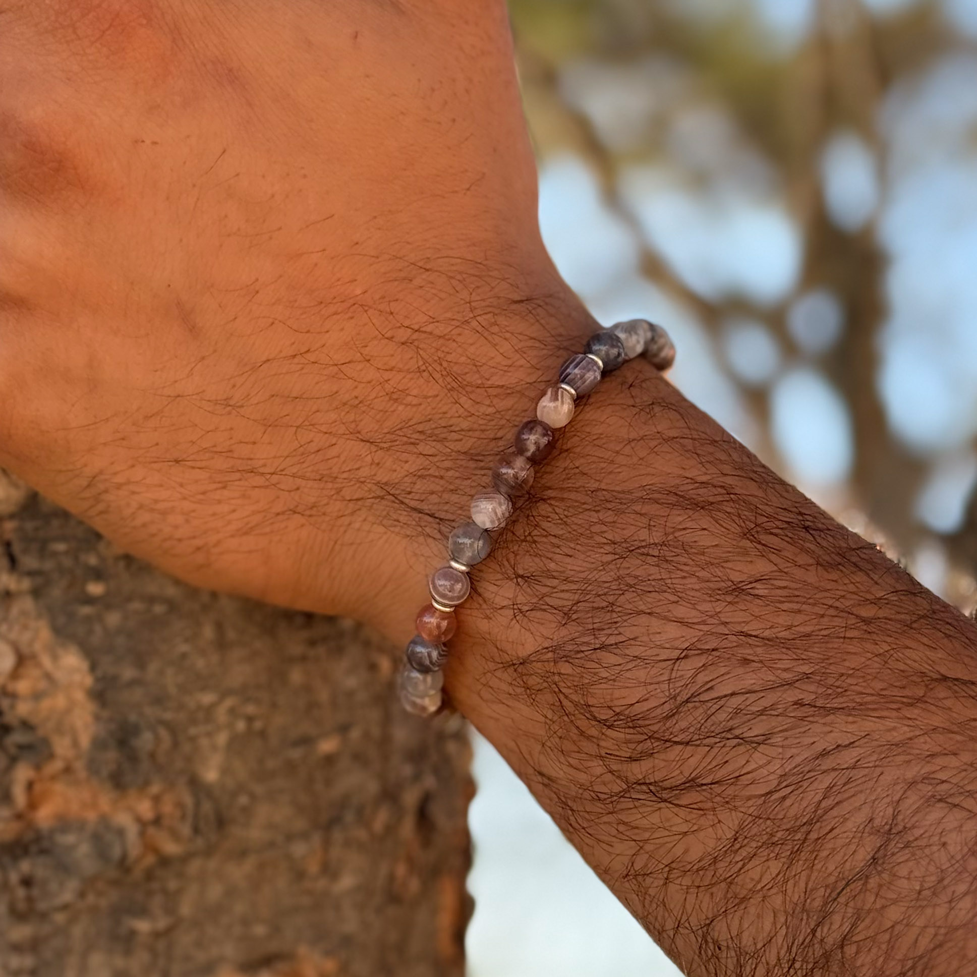 צמיד אגת בוטצואנה - סוואנה