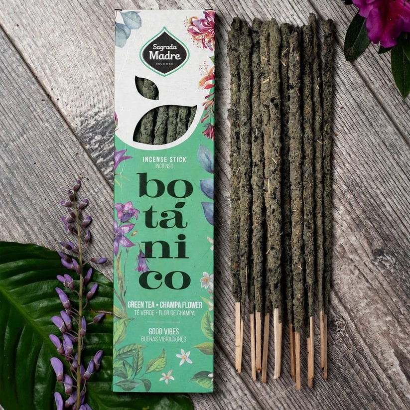 קטורת תה ירוק ופרח צ’אמפה – Botánico | ויברציות טובות
